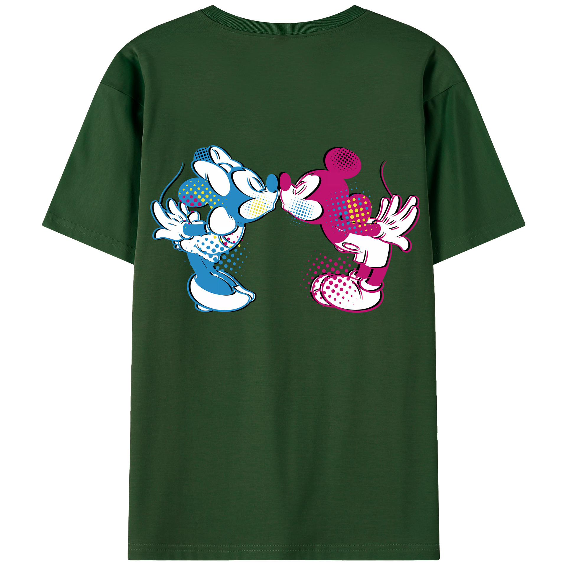 （画像用） ミッキーマウス Mickey Mouse 綿100％半袖Tシャツ（背面プリント）